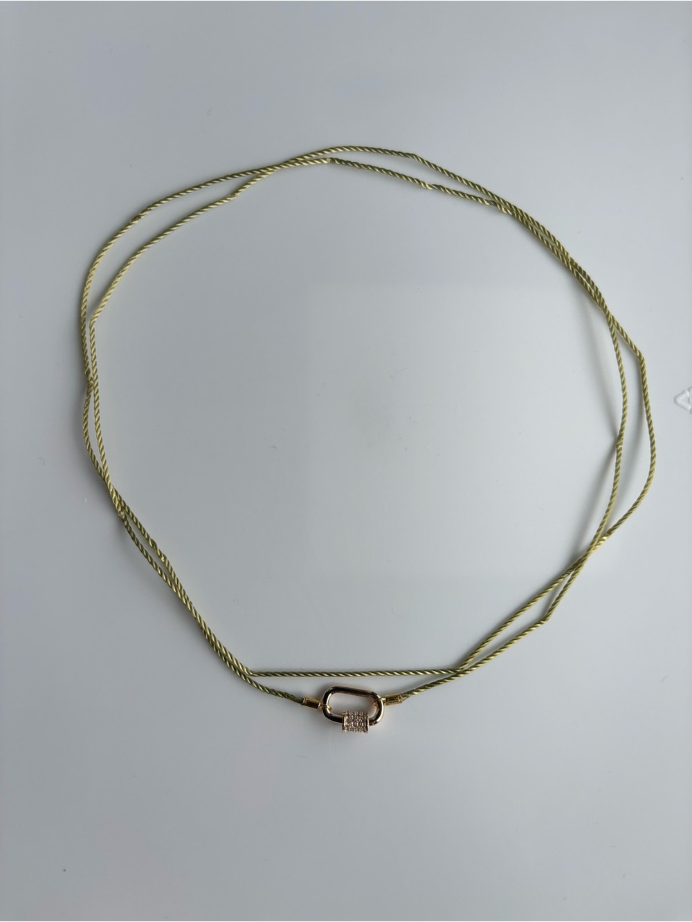 Last one. Handmade Silk Cord Carabiner Necklace